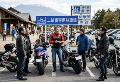 道の駅のバイク駐車場でおっさん集団がたむろしながら話してるのキモい