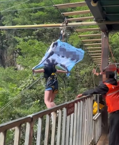 【閲覧注意】バンジーブランコ体験中の女さん、ワイヤーが切れて落下死