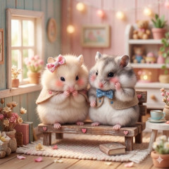 ハムスターのイチャイチャキスシーン確定演出