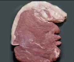 【画像】右脳派ならゾウに見え、左脳派ならハムスターに見える豚肉が見つかる