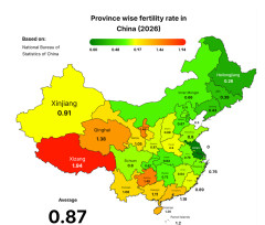 【速報】中国の出生率、ガチで終わるｗｗｗｗｗ