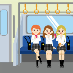 【画像】電車でとんでもない露出女が発見されるｗｗ