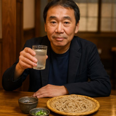 作家・村上春樹 最近は、蕎麦屋に行って「そば焼酎のそば湯割り」を飲むのが習慣に「試してみてください」   |  駅の蕎麦屋で食い終わった後に蕎麦湯下さいって奴見てビビった記憶