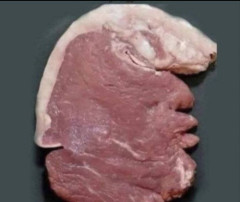 【画像】右脳派ならゾウに見え、左脳派ならハムスターに見える豚肉が見つかる
