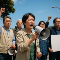 辺野古沖事故で自粛の抗議活動、マイク・拡声器の使用再開「平和学習は不可欠な教育の場」