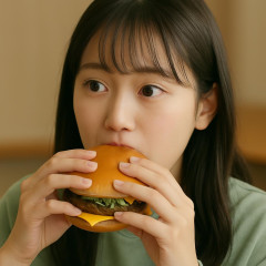 =LOVE佐々木舞香、マックCMのハンバーガー“甘噛み”動画に「食べてないじゃん」「美味しく食べてくれそうな人起用して」ツッコミ続出   |  サンプルに見えてきた