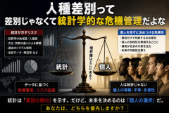 【議論】「人種差別は差別じゃなく統計学的リスク管理」←この考え方どこまで正しいんや？