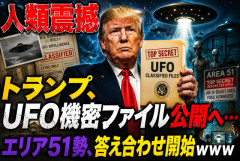 【人類震撼】トランプ、UFO機密ファイル公開へ…エリア51勢、答え合わせ開始ｗｗｗ