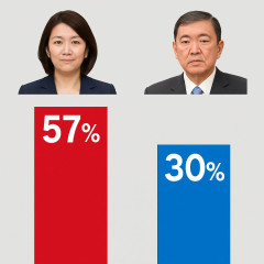 高市氏が好き57%、石破氏の時から逆転 自民も反転、朝日東大調査