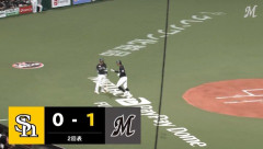 打った瞬間！上田希由翔、今季第1号ホームラン！ロッテ先制！