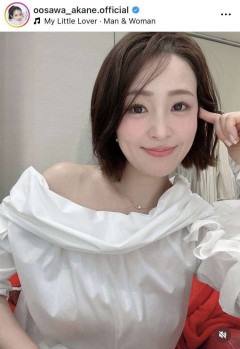 美人化が止まらない40歳・大沢あかね、肩出し大人の色気に「セクシーさにギブアップ」髪バッサリ激変姿も反響