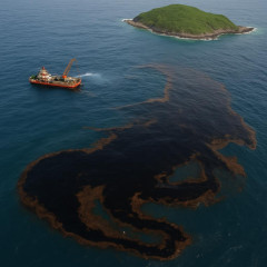 カーグ島沖で石油流出拡大 回収困難、環境破壊に懸念   |  溢れだしたな