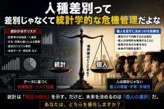人種差別って差別じゃなくて統計学的な危機管理だよな