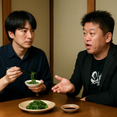 「おひたしにすると旨い」リュウジ氏の食用菊レシピにホリエモン「そんなの皆食わねえから。刺身のつまに付いてるけど皆捨ててる」