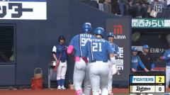 【オリックス対日本ハム12回戦】日本ハム・レイエス、オリックス・エスピノーザから第4号先制2ランホームラン！！！！！！！！！！！！！