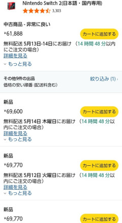 【悲報】Switch2の転売価格、限界突破ｗｗｗｗ