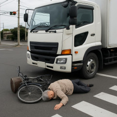 自転車の女性（91）が大型トラックにひかれ死亡 運転手「左折する際に気づかず、まきこんでしまいました」 桶川市の交差点   #埼玉
