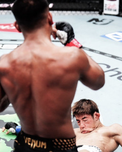 【画像】UFCに出場した日本人選手、とんでもない姿にされて敗ける
