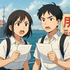 沖縄の抗議船に乗っていた同志社国際高の生徒2人による、当時の状況を記した文章がSNSで公開される