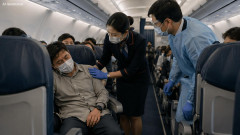 【速報】例のクルーズ船から救出されたフランス人、航空機内でハンタウイルス発症「すまん、みんな！感染だ！」