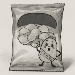 カルビー「ポテトチップス」のパッケージが白黒に ナフサ高騰の影響で印刷インクの調達不安定に