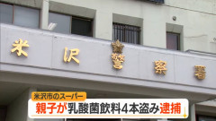 乳酸菌飲料4本を盗んだ67歳母と41歳息子を逮捕