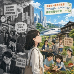 【悲報】AIさん、1年後の日本をバカ正直に描いてしまうｗｗｗｗｗｗｗｗｗｗｗ