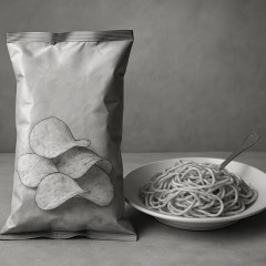 ポテチ袋は白黒、パスタ「ゆで時間」消え…中東危機でインク供給停滞   |  まず勘違いしているｗｗｗ