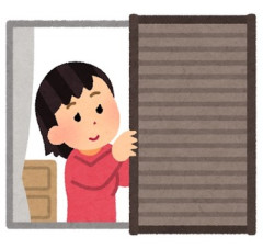 【苦手】シャッター(雨戸？)開ける音がうるさい人が苦手。手動でシャッターを勢いよく上に押し上げるからバンッ！ってうるさくて…。