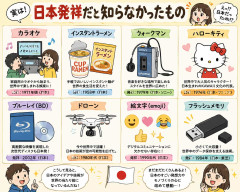 日本発祥だと知らなかったもの