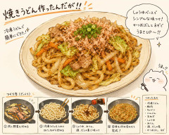 焼きうどん作ったんだが
