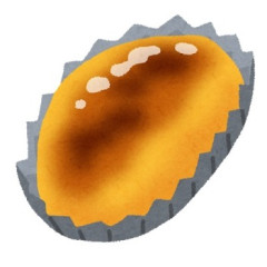 【衝撃】母が紫芋でスイートポテト作ったんだが、鮮やか過るパープルに杏のオレンジが鈍く光る。しかも、杏の周りだけ酸味でペーハー低くてショッキングピンクで…。