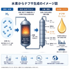 川崎重工さん、水素からうっかりナフサ作ってしまう。