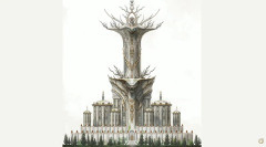 【FF14】アゼムの召喚陣の一部がアゼムの紋章ではないかという予想と白銀アートワークのとある建物がそれに似ていると話題に