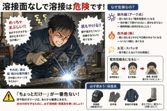 溶接面なしで溶接やってるんだけどやばいかな？