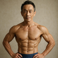 片岡鶴太郎 極限まで体脂肪を削ぎ落した“筋肉ボディ”を披露「71歳! 菜食」 驚きの声多数   |  代表作無し！