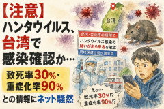 【注意】ハンタウイルス、台湾で感染確認か…致死率30％・重症化率90％との情報にネット騒然