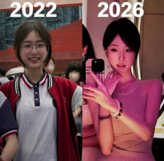【画像】中国女さん、大学四年間で変わりすぎてしまう