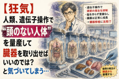 【狂気】人類、遺伝子操作で“頭のない人体”を量産して臓器を取り出せばいいのでは？と気づいてしまう…