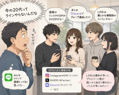 今の20代ってラインやらないんだな