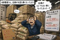 米卸業者さん、在庫が大変な事になってしまう