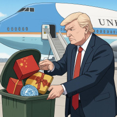 トランプ大統領、帰国。中国側から贈られた物はエアフォース・ワンに持ち込まず全てゴミ箱に捨てる   |  流石になんか仕掛けたりはしないだろ