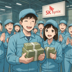 韓国SKハイニックス、半導体メモリ工場の全工員にボーナス6600万円支給