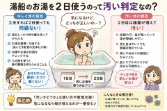 湯船のお湯を2日使うのって汚い判定なの？