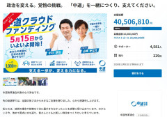 【速報】中道改革連合、1日でクラファンで4000万円に到達「目標は年内に1億円！」