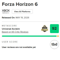 Forza Horizon6 メタスコア92点