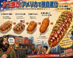 タコ焼き、アメリカで独自進化