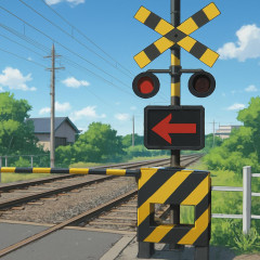 踏切が閉まってる時の［←］って、←こっちから電車が来ますなのか、←こっちに行きますなのか紛らわし