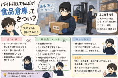 バイト探してるんだが食品倉庫ってきつい？