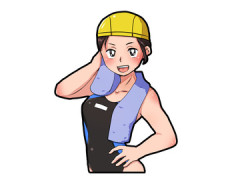【画像】ボーイッシュ「ピチピチ競泳水着着てみたｗ」